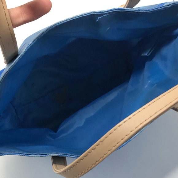 Blue and Tan Mini Hand Bag - Picture 5 of 5